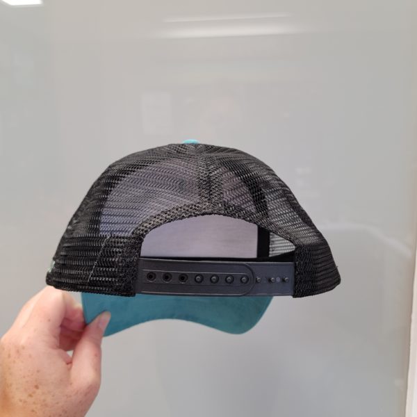 Faux Suede Trucker Hat - Teal - Image 3