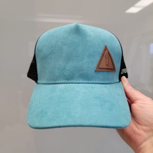 Faux Suede Trucker Hat - Teal