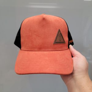Faux Suede Trucker Hat - Burnt Orange