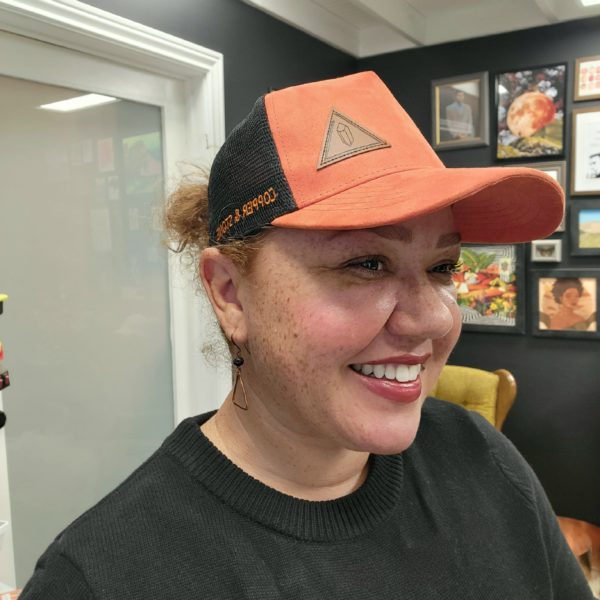 Faux Suede Trucker Hat - Burnt Orange - Image 4