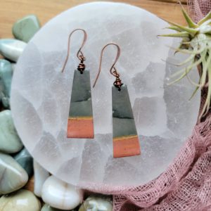 Polychrome Jasper Tapered Bar - Pink/Slate Blue