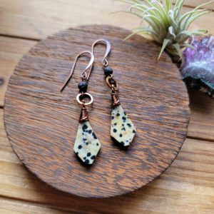 Small Dalmatian Jasper Dangles