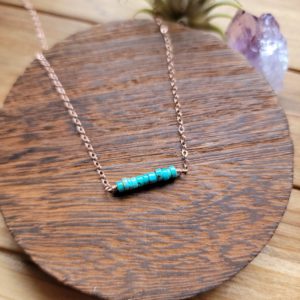 Necklace - Turquoise bar