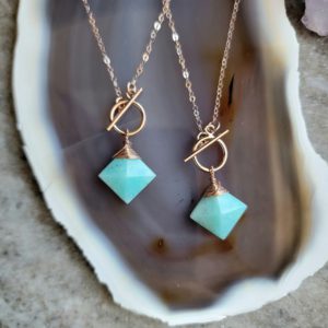 Necklace - Blue Amazonite Pendant