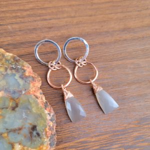 Stacked Starlet Studs - Moonstone