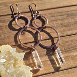Double Scoop Hoops - Quartz