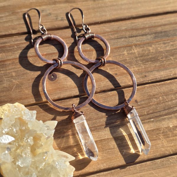 Double Scoop Hoops - Quartz
