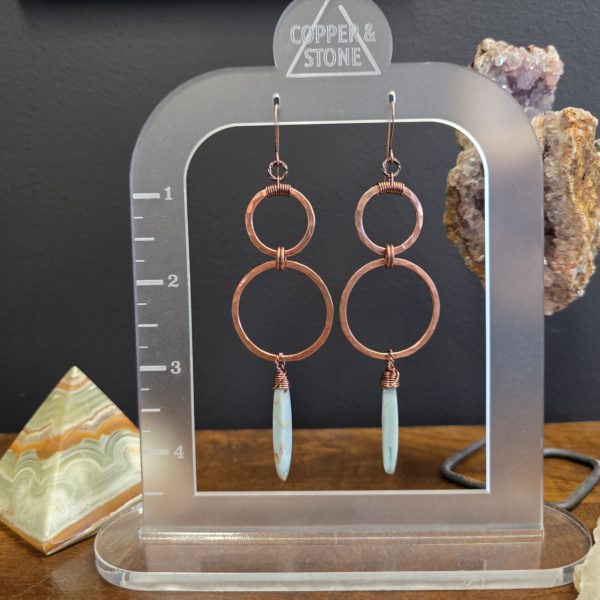Double Scoop Hoops - African Opal - Image 2