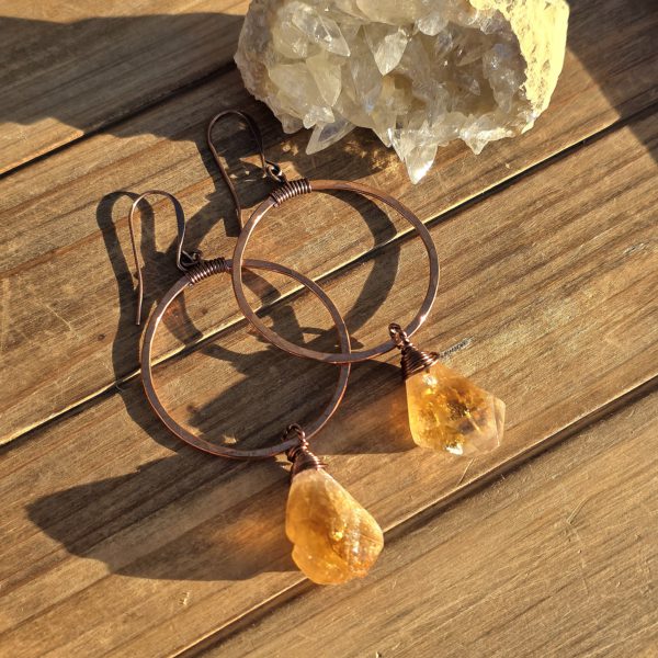 Citrine Hoops