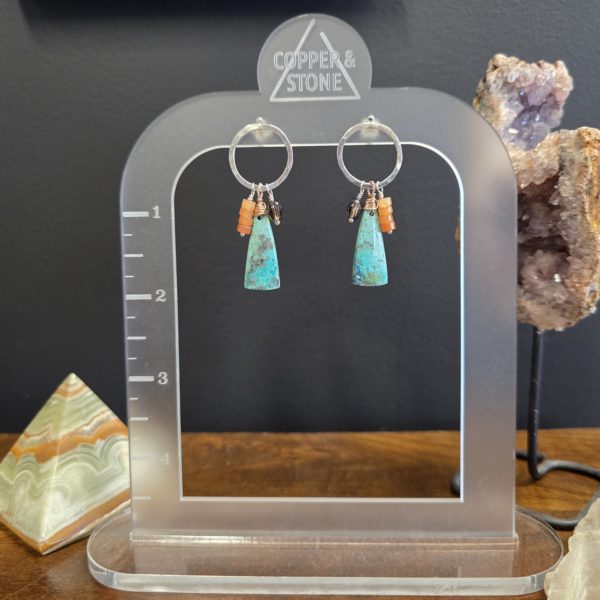Hard Candy Studs - Chrysocolla - Image 2