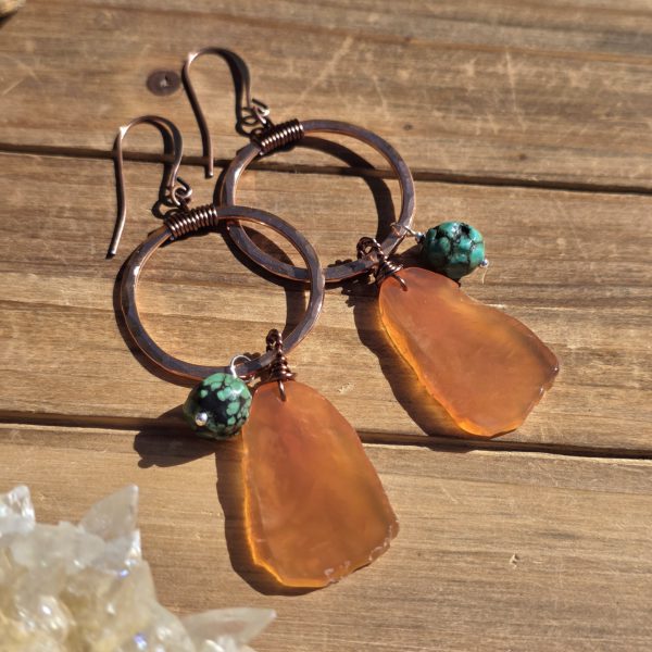 Stone & Sky - Carnelian with Turquoise