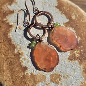 Stone & Sky - Carnelian with Peridot