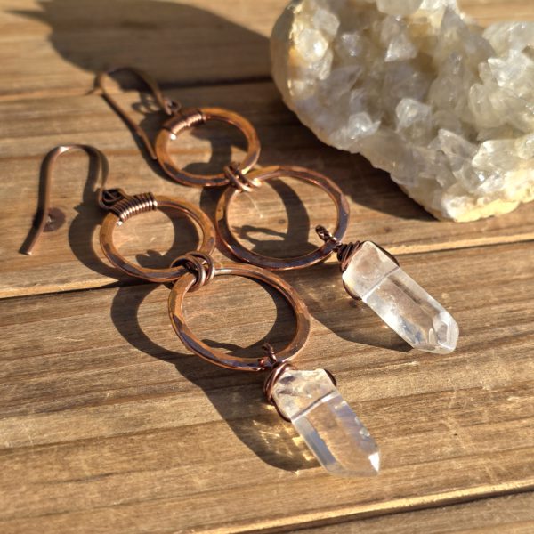 Mini Double Scoop Hoops - Quartz