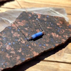 Mini Bar Necklace - Blue Aventurine