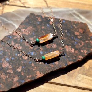 Mini Bar Necklace - Carnelian