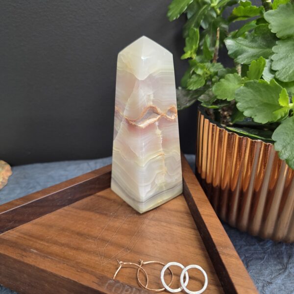 Pink Banded Onyx Tower - Image 2
