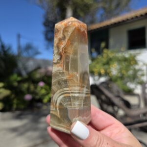 Green Banded Onyx Tower