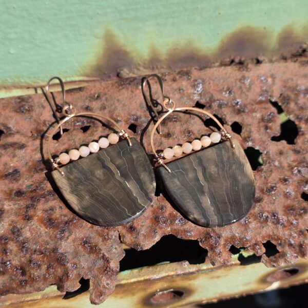 Geo Girl Hoops - Petrified Wood