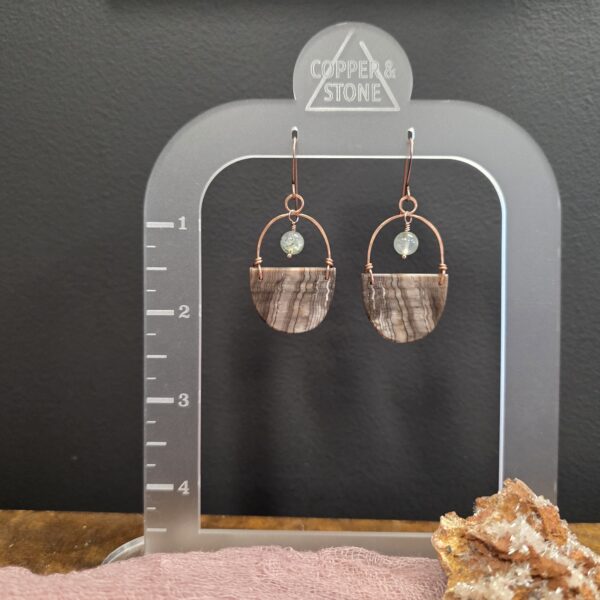 Geo Girl Hoops - Petrified Wood (small) - Image 2