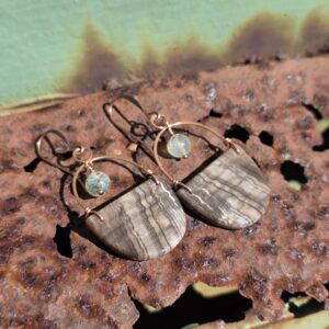 Geo Girl Hoops - Petrified Wood (small)