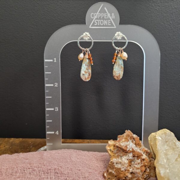 Hard Candy Studs - Chrysocolla - Image 2