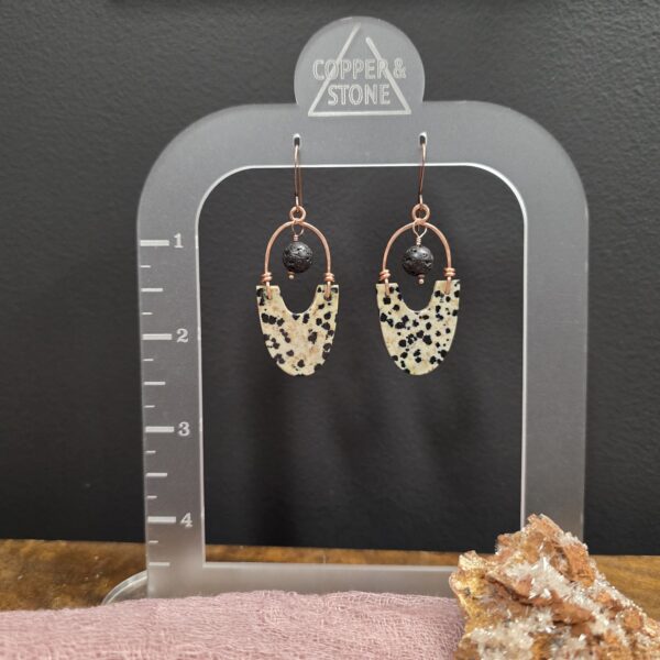 Geo Girl Hoops - Dalmatian Jasper - Image 2