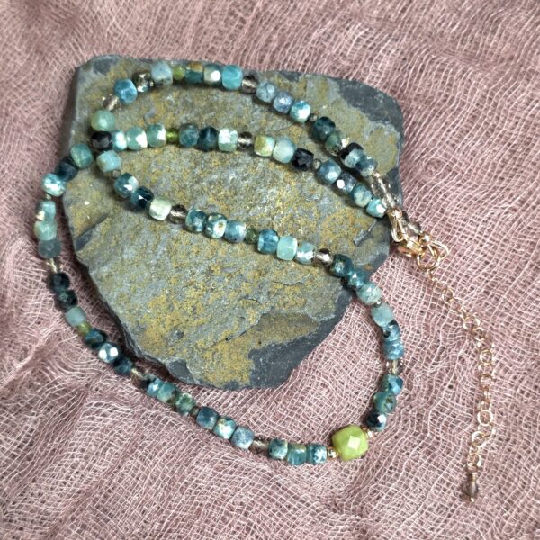On the Rocks Beaded Necklace - Blue Tourmaline - Image 2