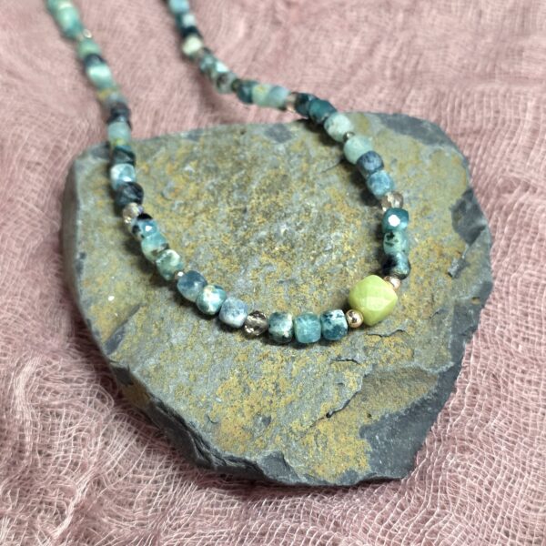 On the Rocks Beaded Necklace - Blue Tourmaline