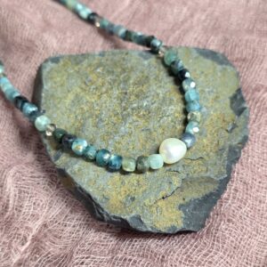 On the Rocks Beaded Necklace - Blue Tourmaline