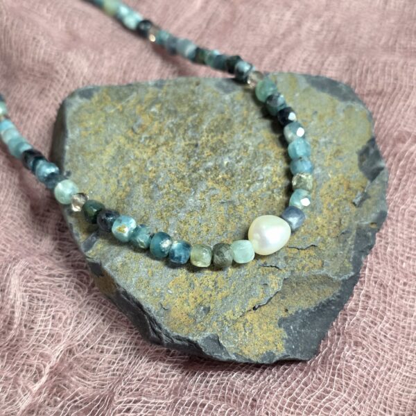 On the Rocks Beaded Necklace - Blue Tourmaline