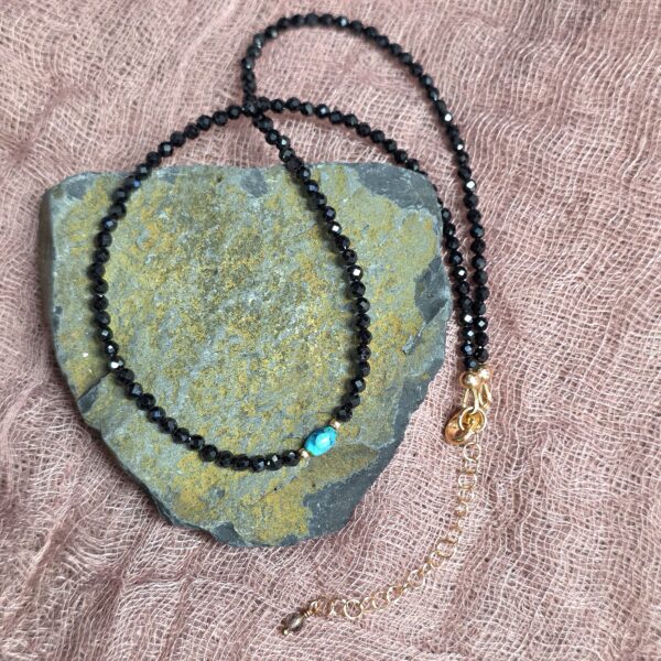 On the Rocks Beaded Necklace - Black Spinel - Image 2