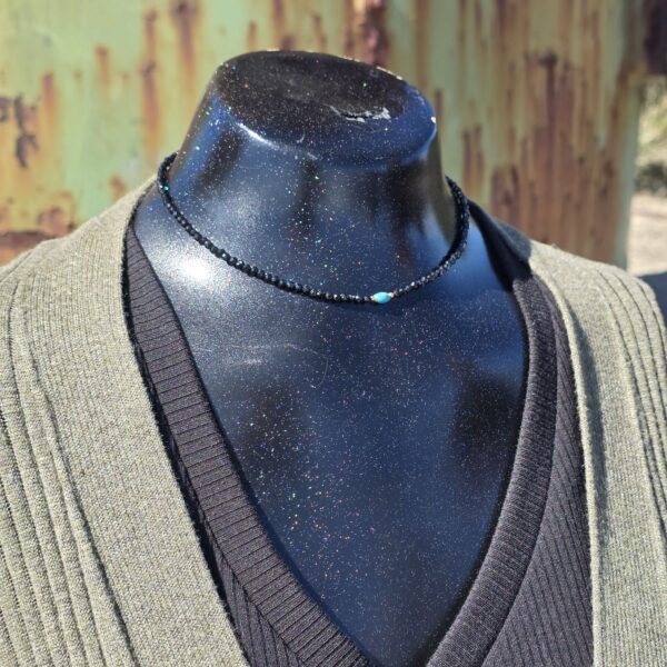 On the Rocks Beaded Necklace - Black Spinel - Image 3