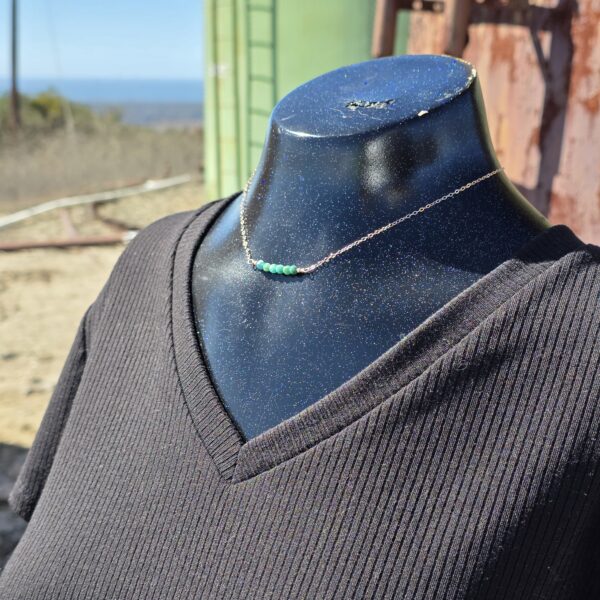 Dainty Gem Necklace - Amazonite - Image 3