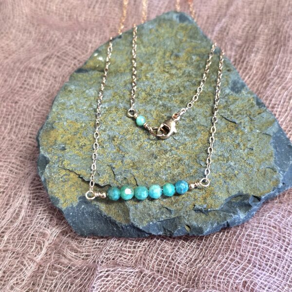 Dainty Gem Necklace - Amazonite - Image 2
