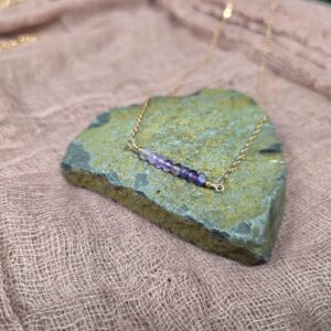 Dainty Gem Necklace - Amethyst