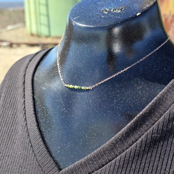 Dainty Gem Necklace - Canadian Jade - Image 3
