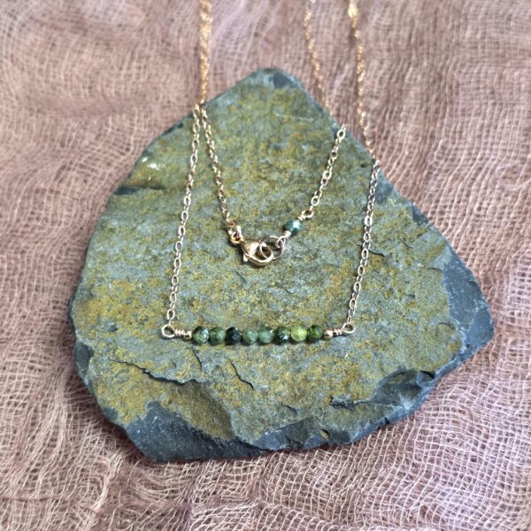 Dainty Gem Necklace - Canadian Jade - Image 2