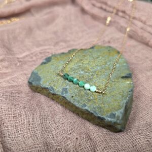 Dainty Gem Necklace - Emerald