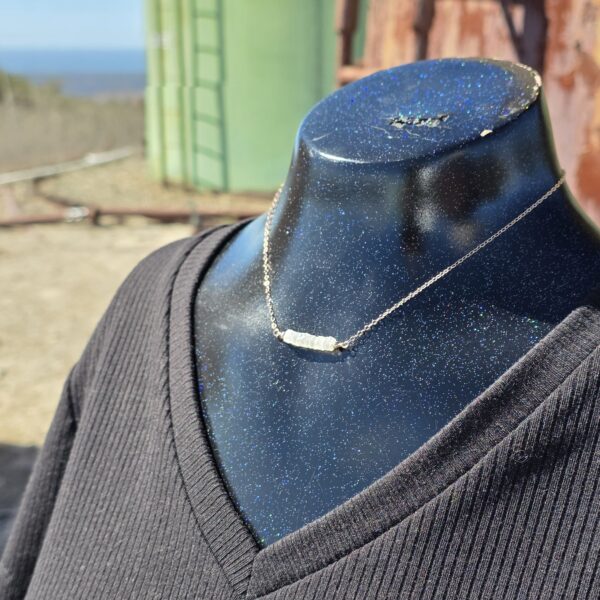 Dainty Gem Necklace - Moonstone - Image 3