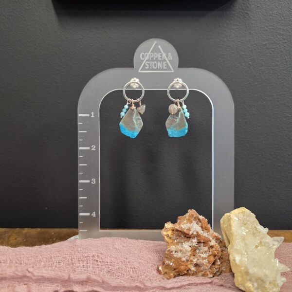 Hard Candy Studs - Chrysocolla - Image 2