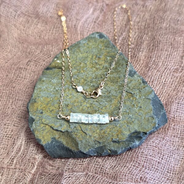 Dainty Gem Necklace - Moonstone - Image 2