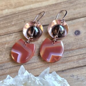 Copper Bowls & Red Agate