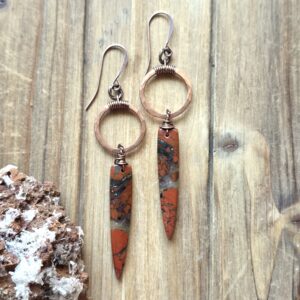 Red Jasper Hoops