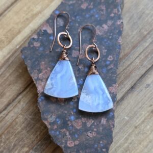 Blue Lace Chalcedony Dangles