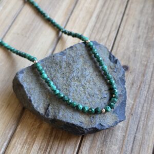 On the Rocks Beaded Necklace - Malachite