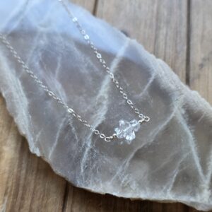 Dainty Gem Necklace - Silver & Herkimer Diamond