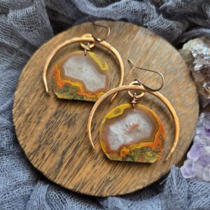 Rhea Hoops - Agate