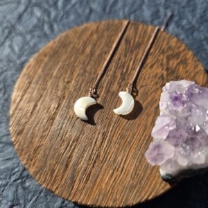 Rose Gold Threaders - Moons