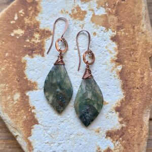 Moss Agate Dangles