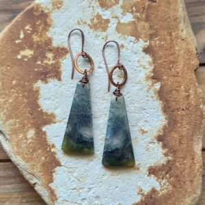 Moss Agate Dangles